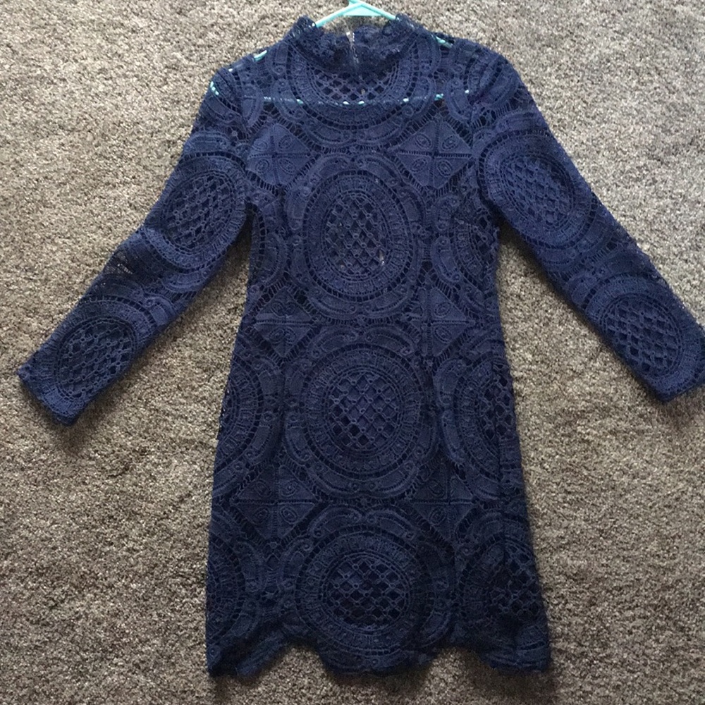 Navy Lace Dress